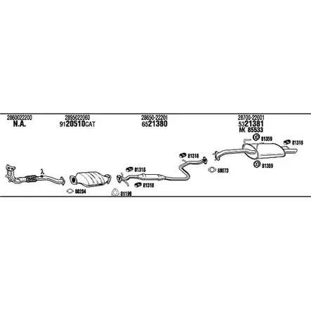 Система выпуска ОГ Walker HYH04543BA 2GZ82UZ MJQ FC 139292 изображение 0