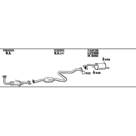 Система выпуска ОГ Walker TW4MNC MAH10263A 140104 T6 H2G4R изображение 0