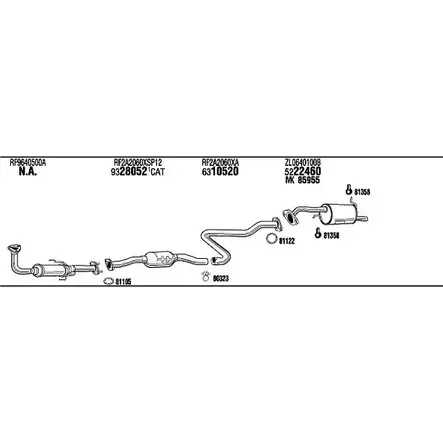 Система выпуска ОГ Walker MAH10263B 140105 XP8 VU G10OF изображение 0