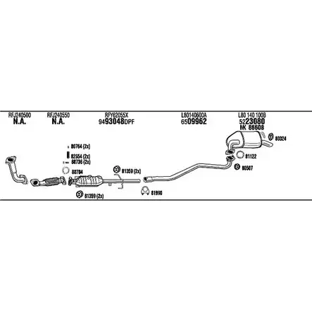 Система выпуска ОГ Walker MAK018829A B8XK3G 140163 2 7AP8 изображение 0