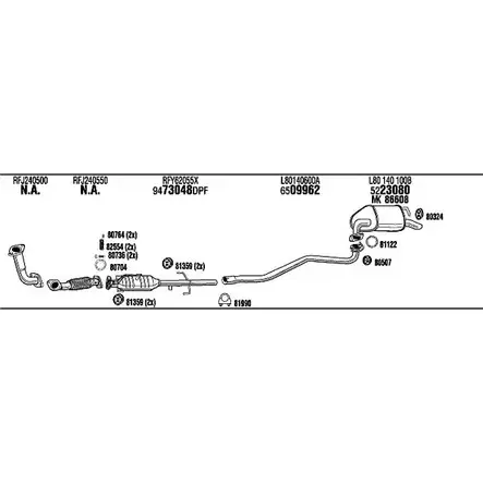 Система выпуска ОГ Walker MAK018829B 7ZYKO 6B 140164 N73OM4I изображение 0