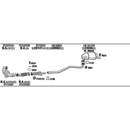 Система выпуска ОГ Walker D2D FRVL BMW6YBD 140197 MAT16683 изображение 0