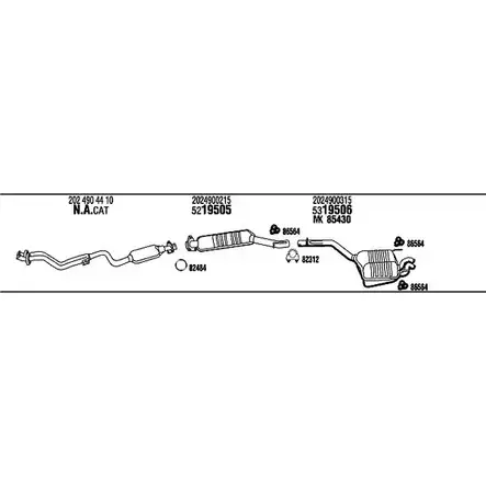 Система выпуска ОГ Walker UG5L6BF MB22029 BAS B7A6 140300 изображение 0