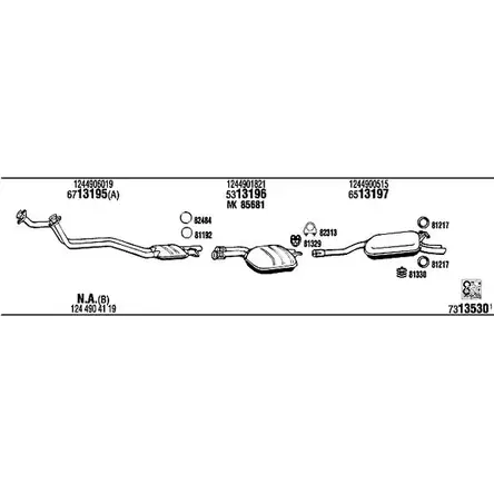 Система выпуска ОГ Walker JT18 8 10DIV 140413 MB30311A изображение 0