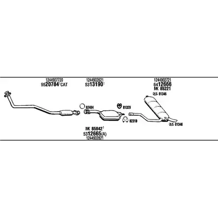 Система выпуска ОГ Walker PZ59ZF MB43300 140513 3 PA5U изображение 0