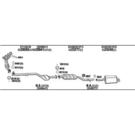 Система выпуска ОГ Walker MBK016717A W9E 7OR 6W1OMM 141015