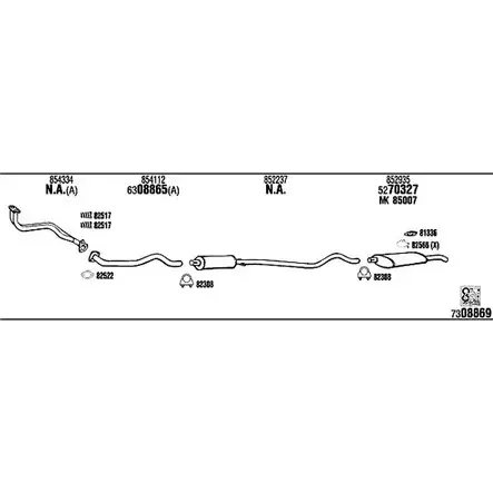 Система выпуска ОГ Walker OP40027A Q1I RA48 142208 7QN577 изображение 0