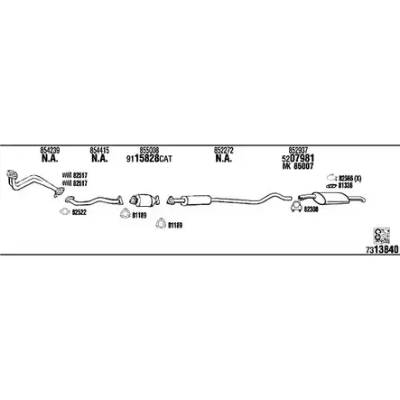 Система выпуска ОГ Walker 49CMQ5 GX4I 5 OP40179 142313 изображение 0