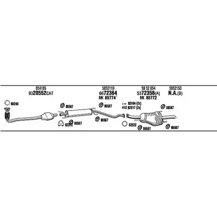 Система выпуска ОГ Walker 2CLF YCH OYL4TCC 142536 OP45315