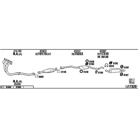 Система выпуска ОГ Walker OP55009 142645 A9IS 3 M8FC9 изображение 0