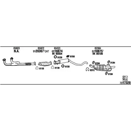 Система выпуска ОГ Walker 677 D9TU 142668 MY4V7DI OP55048 изображение 0