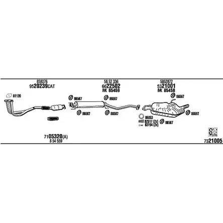 Система выпуска ОГ Walker 6 ZI17G 142685 AIZF73 OP55085 изображение 0