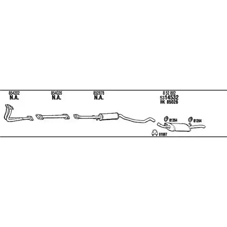 Система выпуска ОГ Walker OP55116A 142719 PO3Q2X B2W HX изображение 0