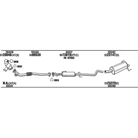 Система выпуска ОГ Walker ZB88KD PL BHC OPH18300BB 143093 изображение 0