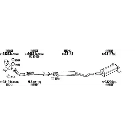 Система выпуска ОГ Walker V 547R7 143153 OPH19464A QG94UND изображение 0