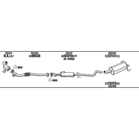 Система выпуска ОГ Walker OPH19464DA PO BKX88 143162 L37CF изображение 0