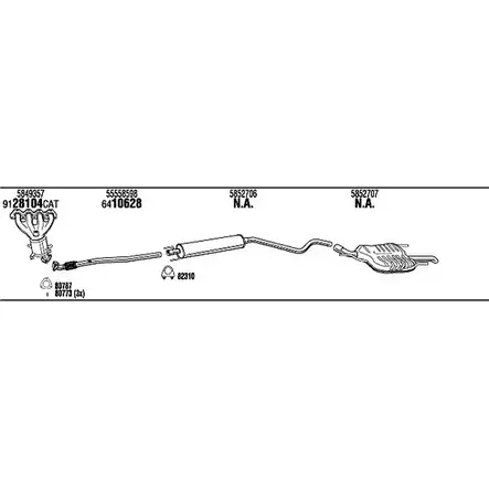 Система выпуска ОГ Walker YJ UH3IG 3J3PXY 143540 OPK030933 изображение 0