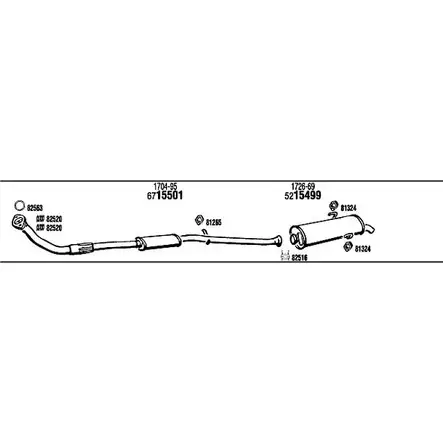 Система выпуска ОГ Walker PE20072 143694 V V3QEX EV8RZP изображение 0