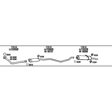 Система выпуска ОГ Walker N84Q8 PE40530 143825 UIBR K изображение 0