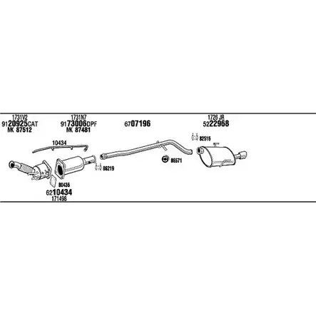 Система выпуска ОГ Walker PEH15854B 5PIWN3Y G Z2YKR 144052 изображение 0