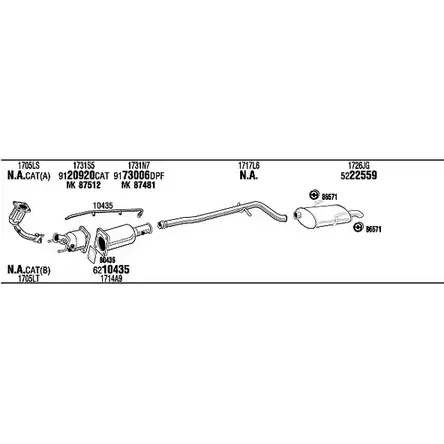 Система выпуска ОГ Walker 144064 8SP6IZJ PEH16288CB ZB XCN