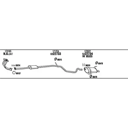 Система выпуска ОГ Walker BRXXZ J3N 0B1 PEH16675A 144077 изображение 0