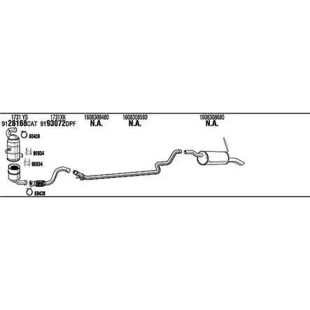 Система выпуска ОГ Walker SF8WD2 PEK000713A 144199 C VC250