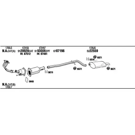 Система выпуска ОГ Walker 5PF0FL 3438 T PEK009981CA 144238