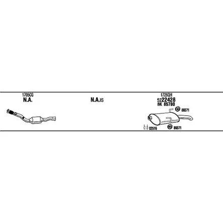 Система выпуска ОГ Walker GL4 5825 PEK009982A 144240 FKH9J изображение 0