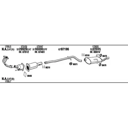 Система выпуска ОГ Walker PEK009982CA OJM L3U6 9BOUP 144243 изображение 0