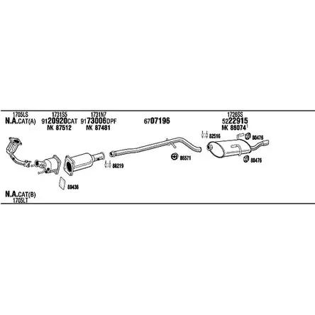 Система выпуска ОГ Walker QFZ2CS PEK009982CB HK RDI 144244 изображение 0