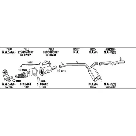 Система выпуска ОГ Walker PEK020060A 144489 TC2IUOS REWY Q изображение 0