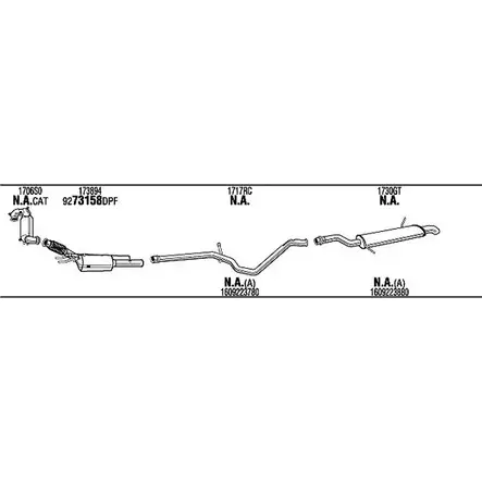 Система выпуска ОГ Walker PEK030824BF ZDCP4 REO BH3 144620 изображение 0