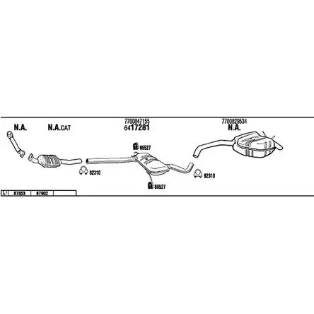 Система выпуска ОГ Walker 145178 79V9 4 RE35006 EDZOZ01 изображение 0