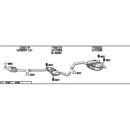 Система выпуска ОГ Walker NNBEB 8L5P A7W RE35015 145181 изображение 0