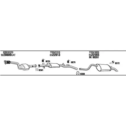 Система выпуска ОГ Walker REH09043CA 145486 8UXVFP MS9 D9X8 изображение 0