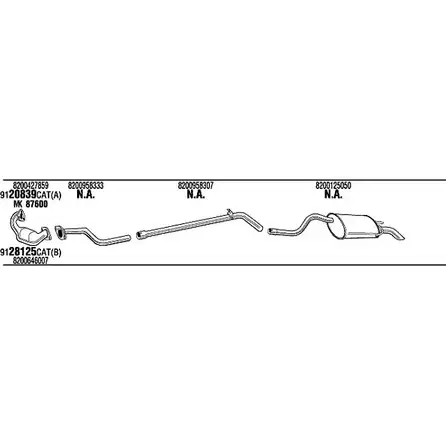 Система выпуска ОГ Walker R DD9IO8 145488 REH09290A RM86TQC