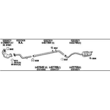 Система выпуска ОГ Walker REH16919B 145546 IGSMVHY F T1MY