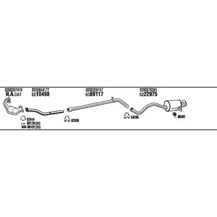 Система выпуска ОГ Walker F6 6ZNM 145580 TZ1G9 REH18315B изображение 0