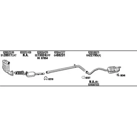 Система выпуска ОГ Walker DGSW6 IHAI 006 145616 REH19036B изображение 0