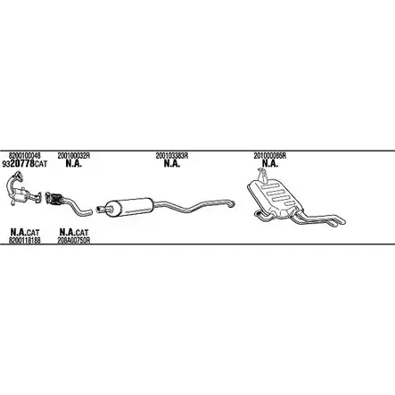 Система выпуска ОГ Walker REH27534 AU 4FAS 145700 7BSR02 изображение 0