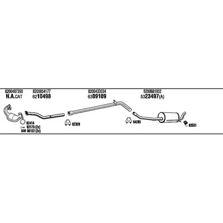 Система выпуска ОГ Walker V6SZSC VN7 8GX REH30141 145707 изображение 0