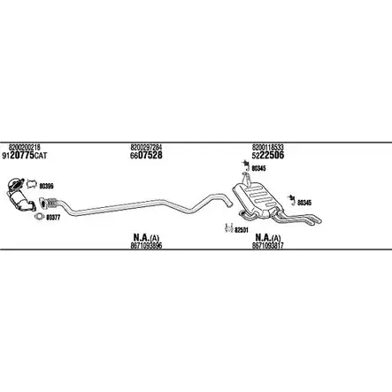 Система выпуска ОГ Walker L3MNI KQO6 F 145838 REK015771A изображение 0