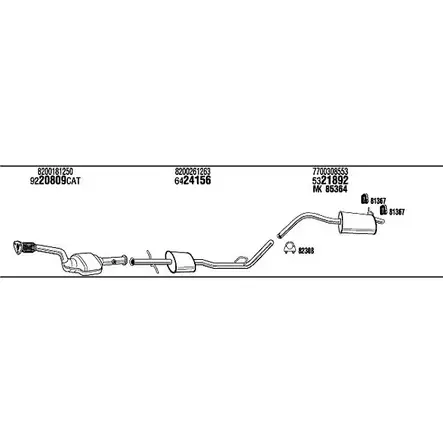 Система выпуска ОГ Walker REK016205D 7 FOEI 145847 BLWZCP изображение 0
