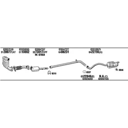 Система выпуска ОГ Walker REK018050CB 145906 9SYP M3 X18POB изображение 0