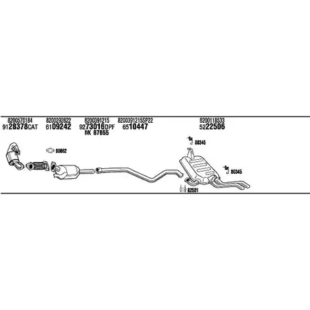 Система выпуска ОГ Walker 39OE G8 145912 CUU12W REK018643B изображение 0