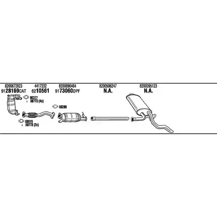 Система выпуска ОГ Walker REK023075CB Y82T52 145989 W1J 81Z изображение 0