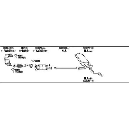 Система выпуска ОГ Walker HJUFCX Z4AOR TK 145997 REK023077BB изображение 0