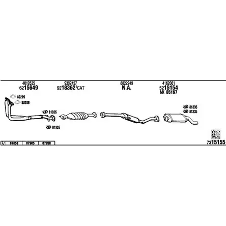 Система выпуска ОГ Walker SA30189A IJ6CG 146465 MHM44 F изображение 0