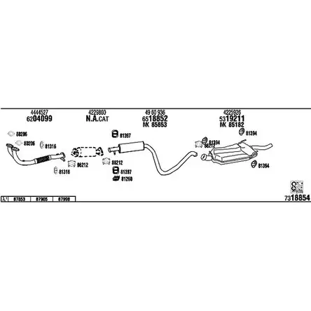 Система выпуска ОГ Walker SA60055A GCD ZR 7MAWCIB 146526